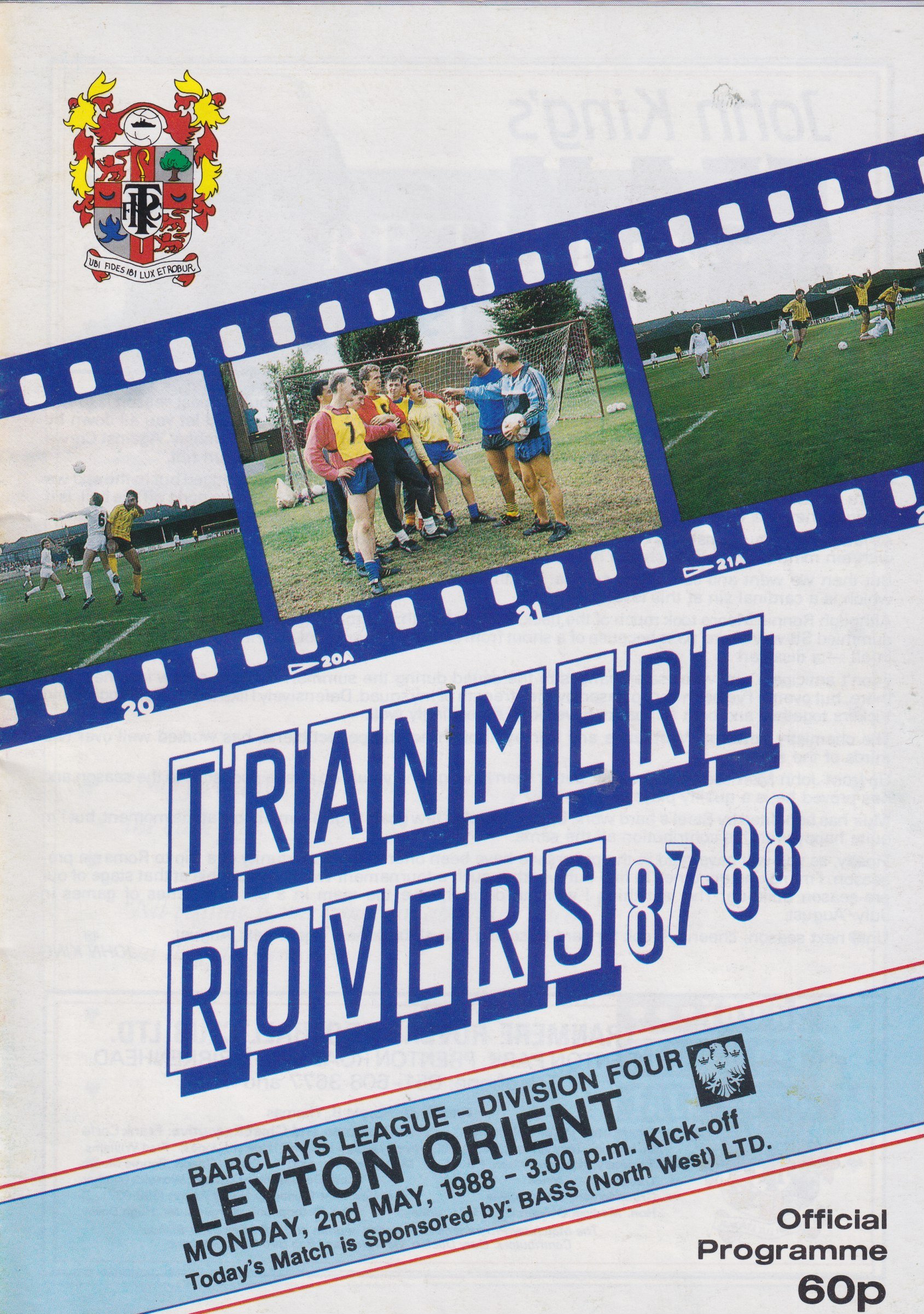 Tranmere Rovers v Leyton Orient match programme